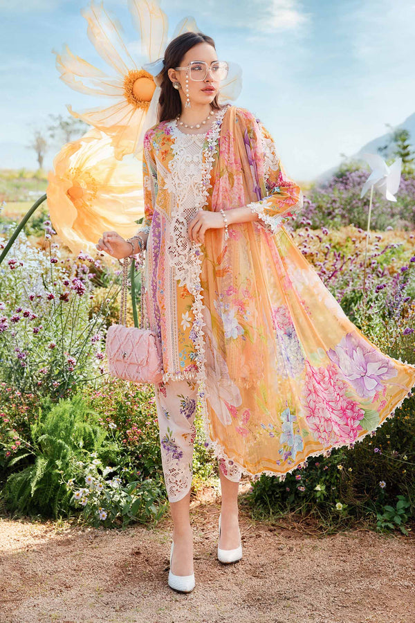 Maria B - 3 Piece Unstitched Printed Lawn Suit - MPT-2509-A