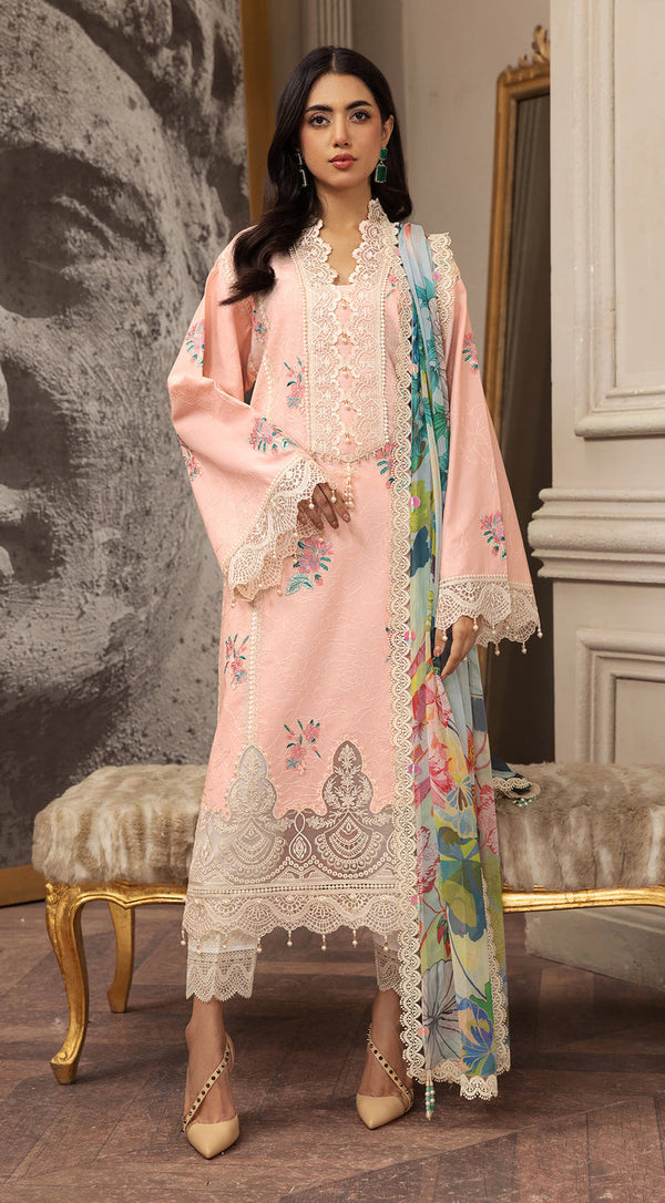 ANAYA CHIKANKARI EMBROIDERED LAWN SUITS 3PC