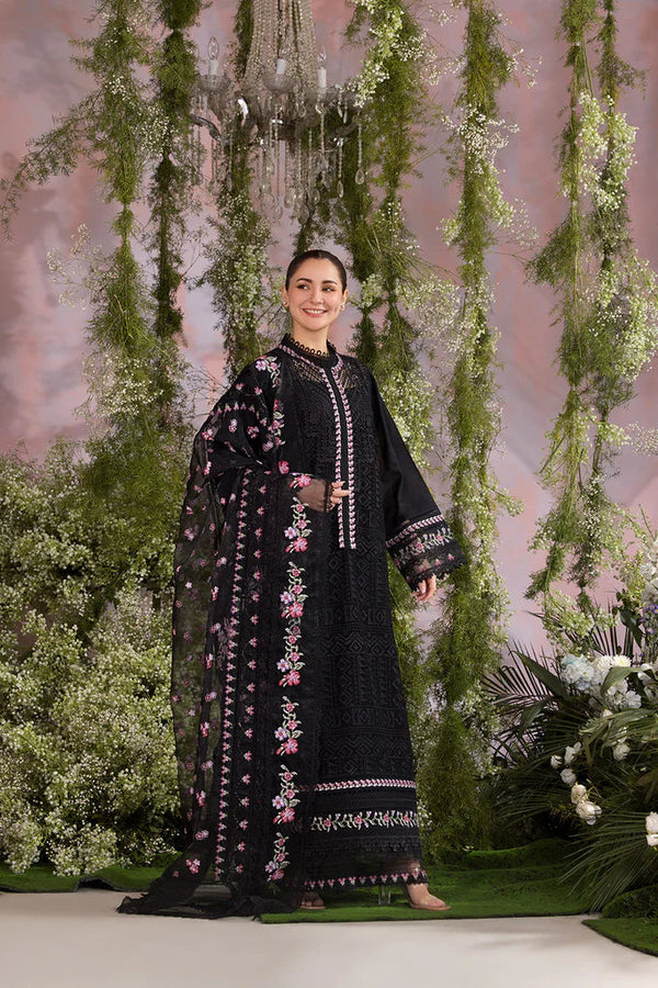 Sobia Nazir Unstitched Luxury Lawn Black AF-050